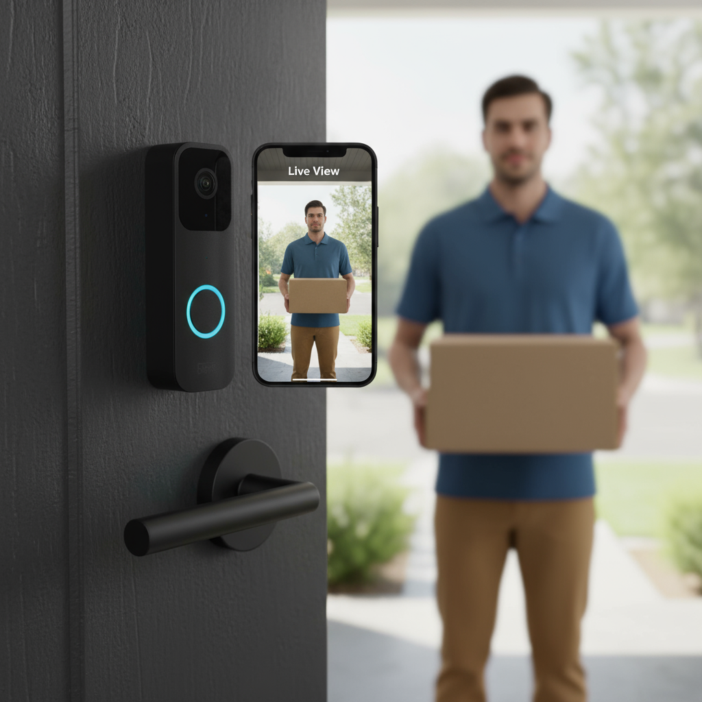 Live view with delivery person
