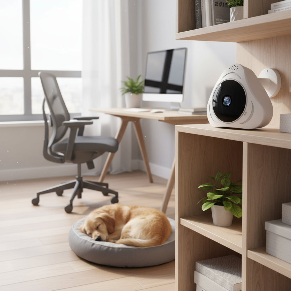 Pet monitoring in home office